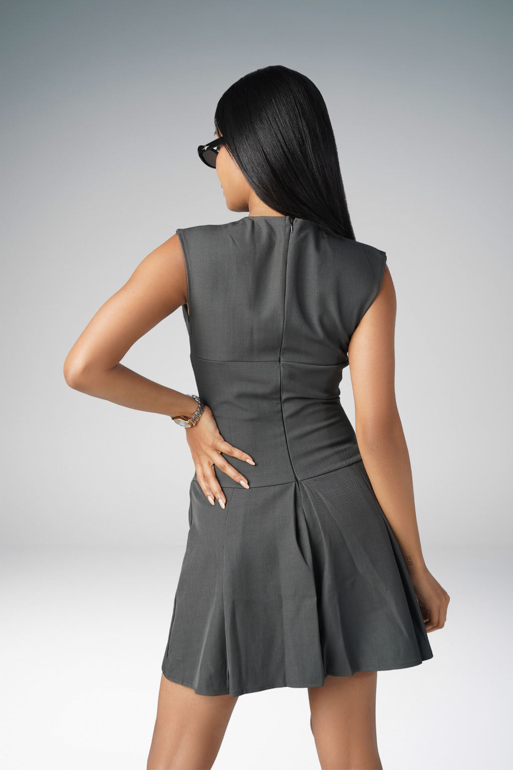 Corset style mini preppy dress
