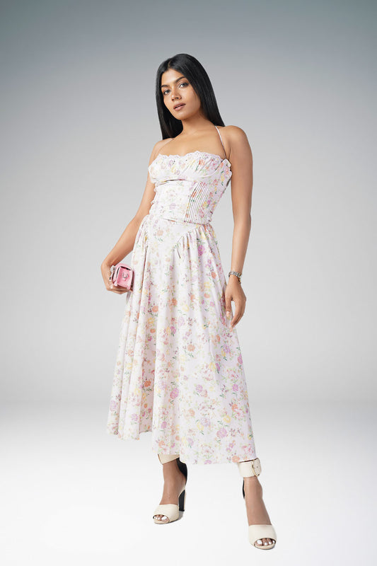 Daisy Halter Neck floral dress