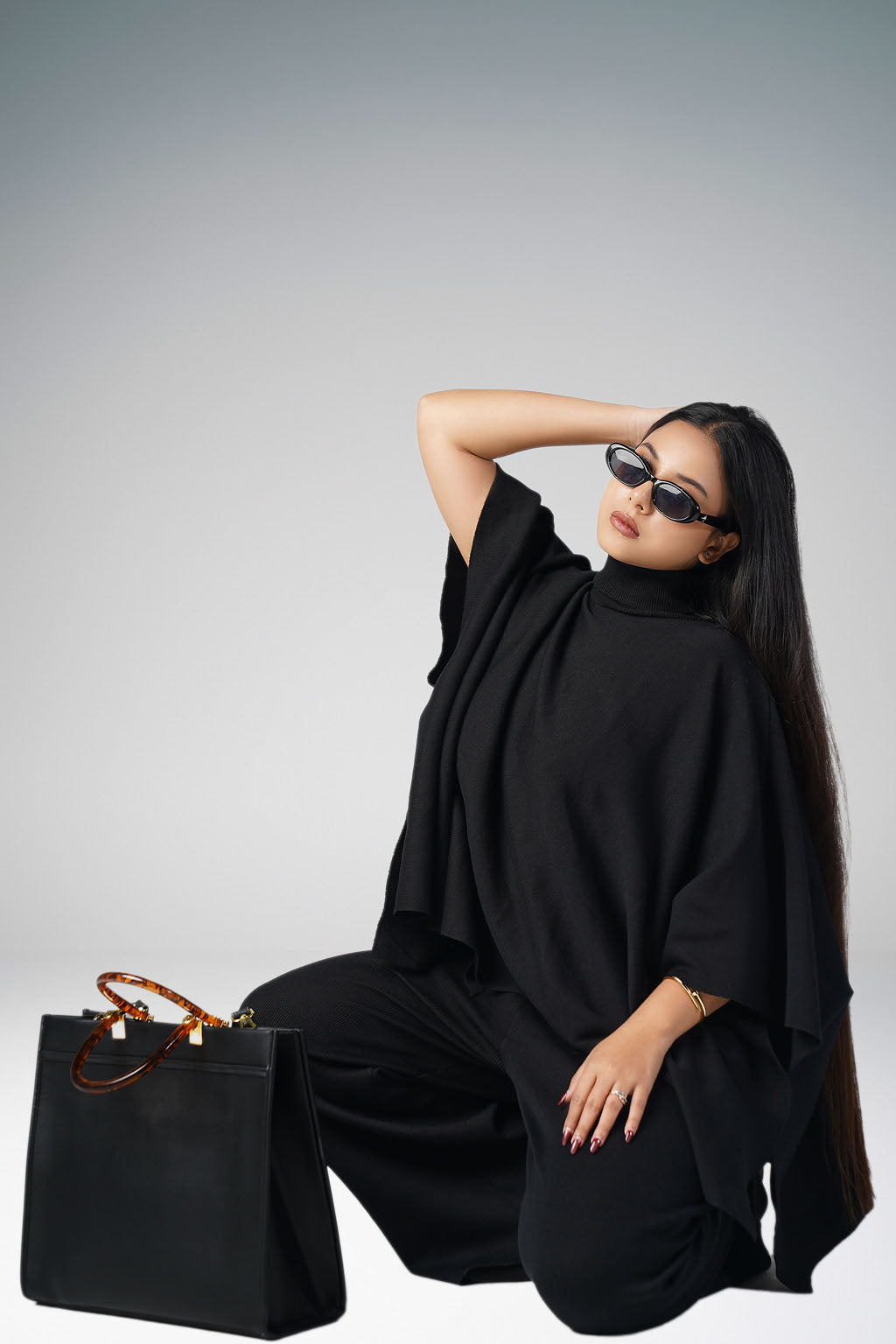 The lazy day Knit Co-ord black