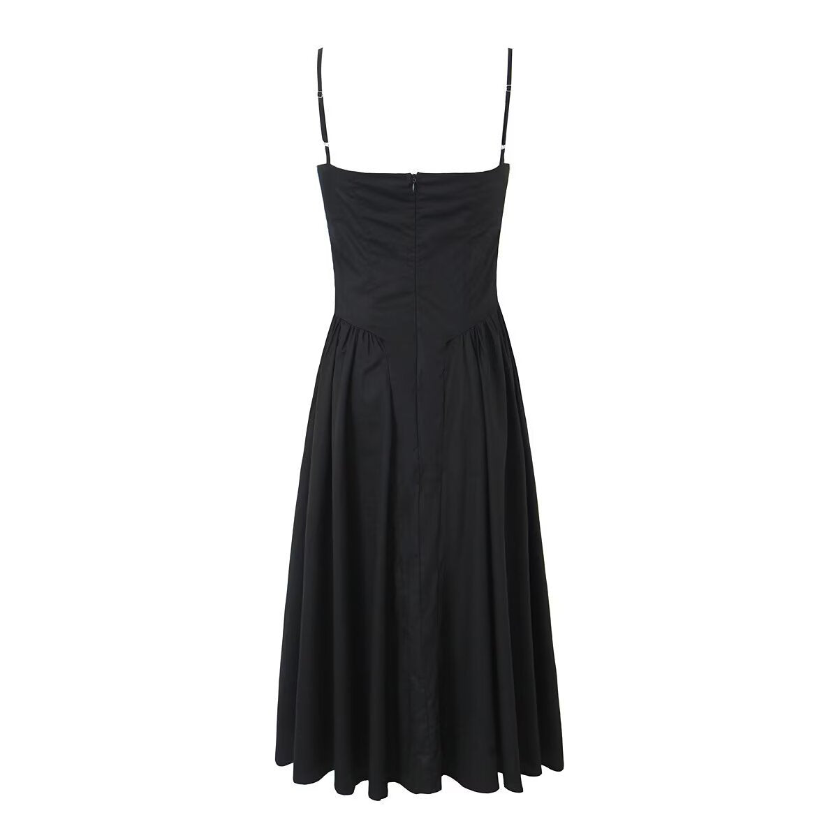 Chic Summer Black midi dress