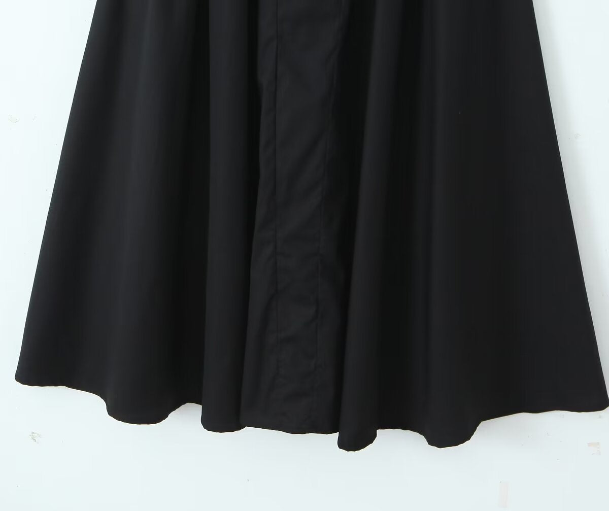 Chic Summer Black midi dress
