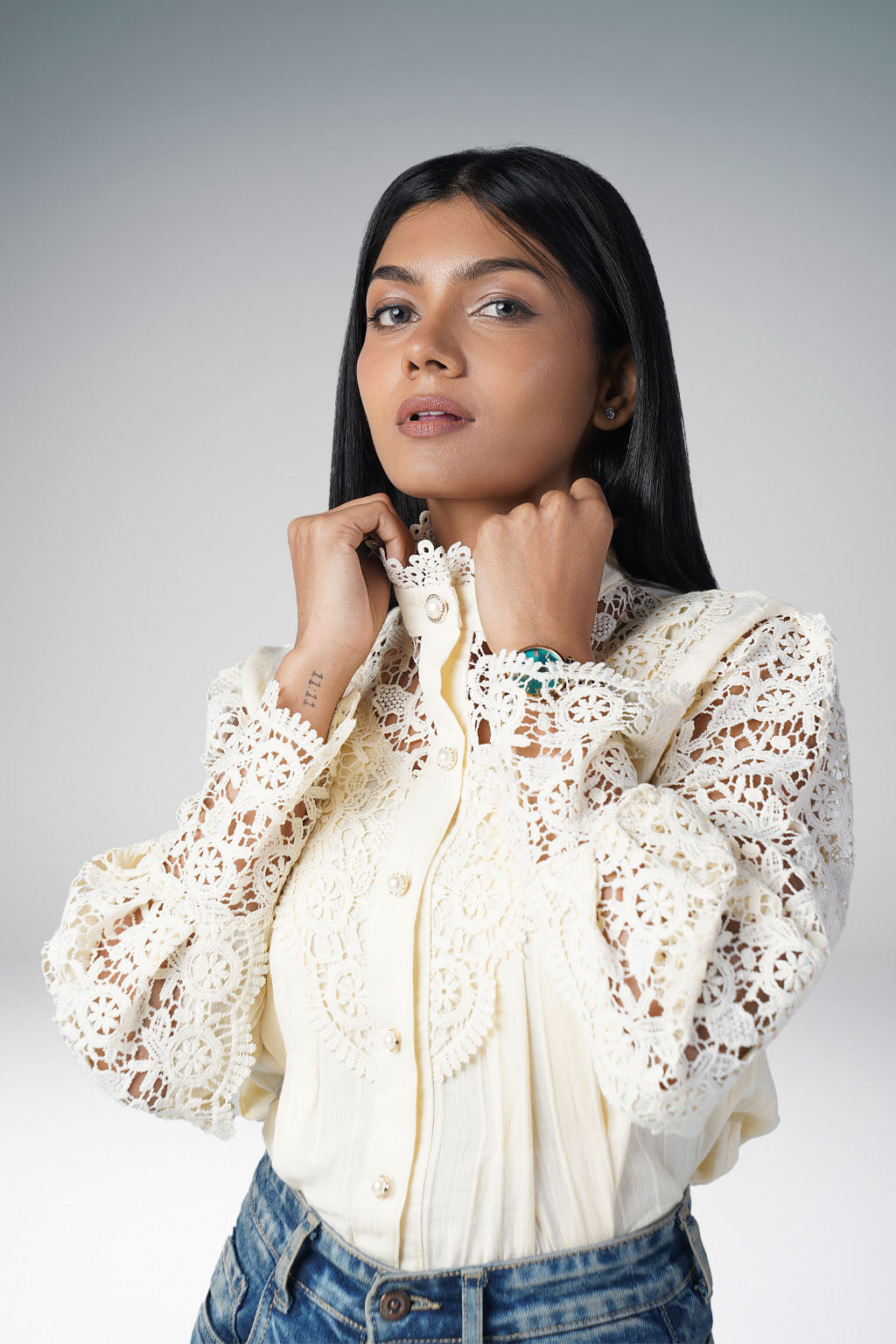 French Lacey top