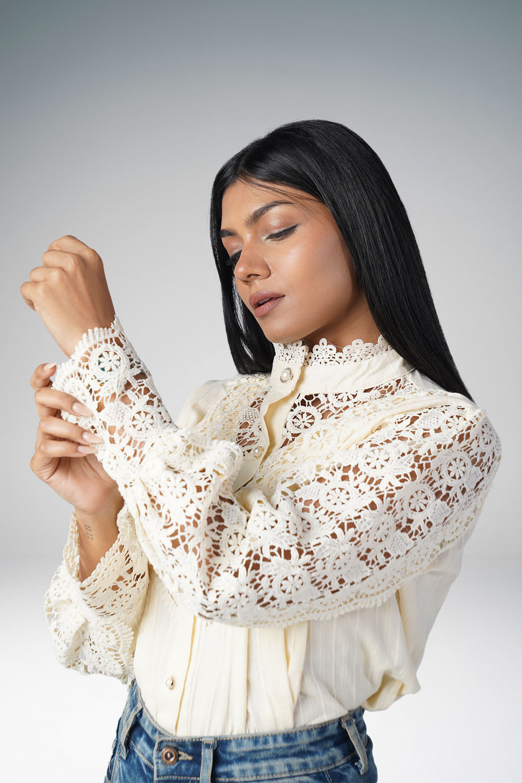 French Lacey top