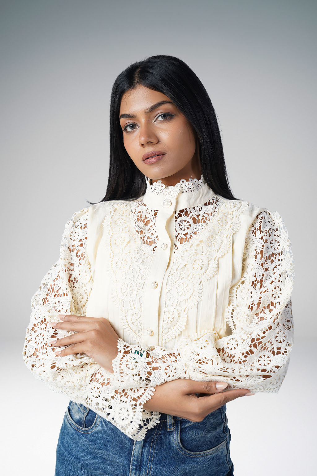 French Lacey top