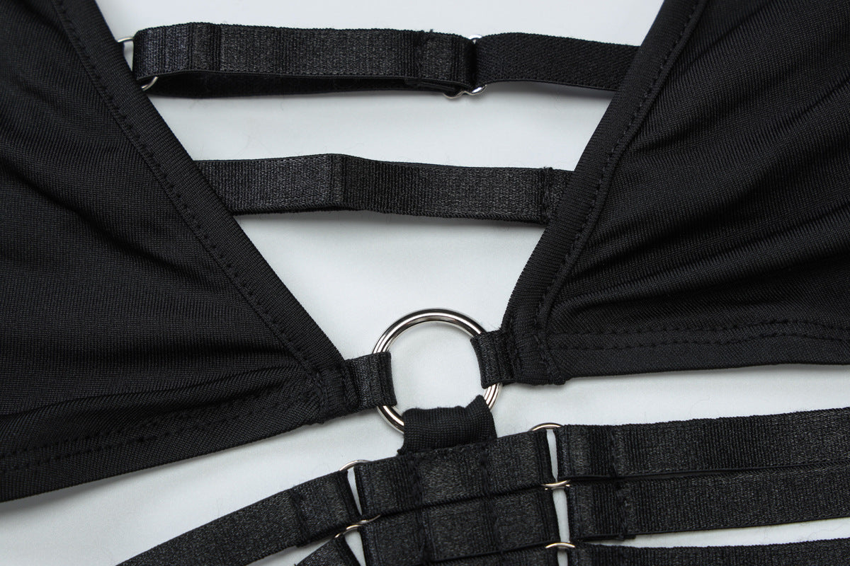 Strappy black two piece