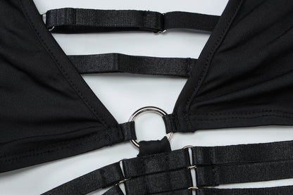Strappy black two piece
