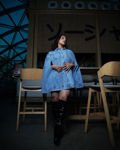 Cape Jean Jacket dress