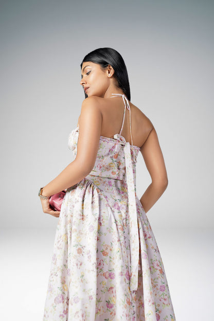 Daisy Halter Neck floral dress