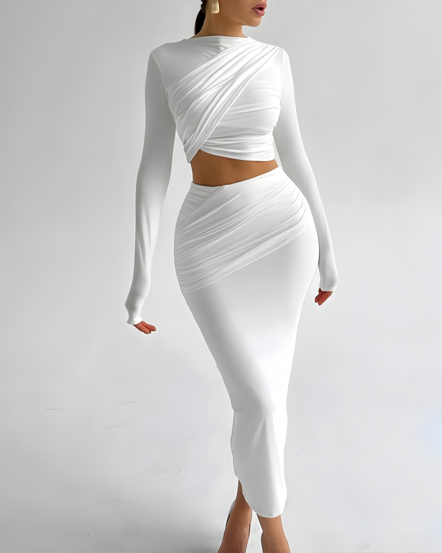 The Athena white Co-ord Set