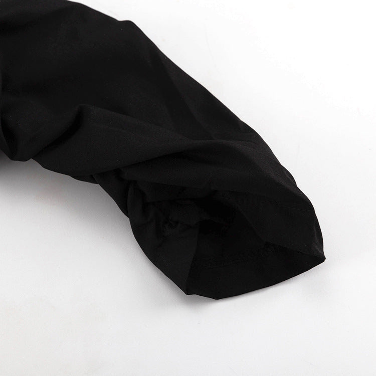 Glamorous sleeve mini black dress