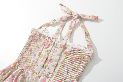 Daisy Halter Neck floral dress