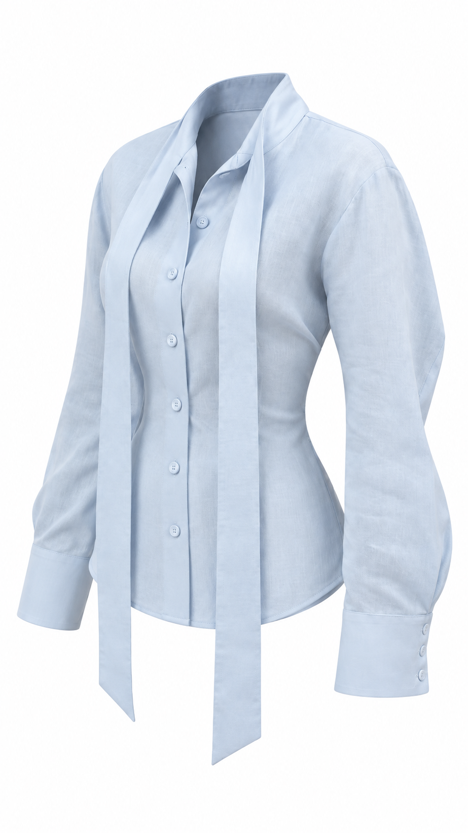 Skyline Lace-Up Scarf Blouse - image 2
