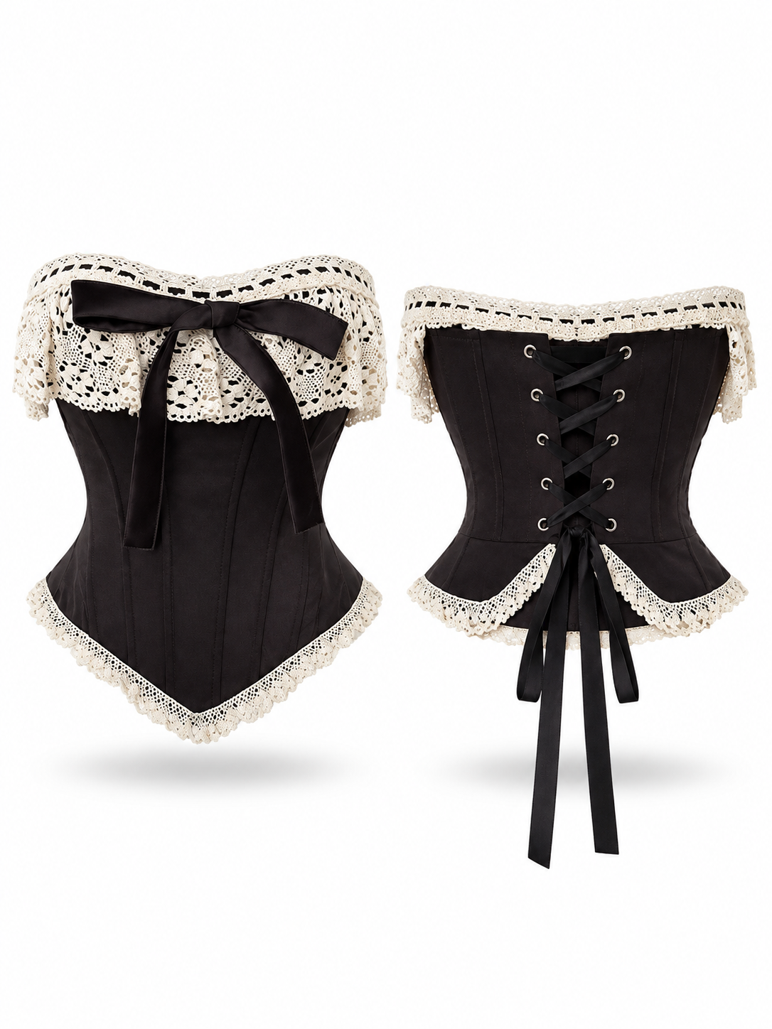 Mocha Romance Lace Corset Top - image 2