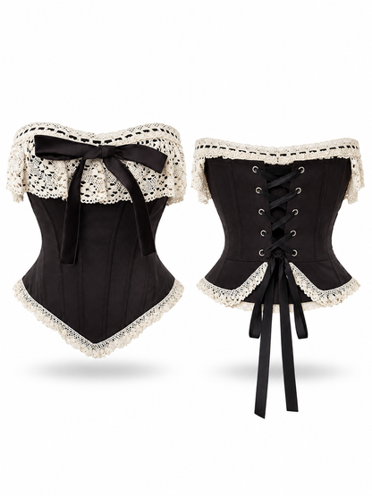 Mocha Romance Lace Corset Top - image 2