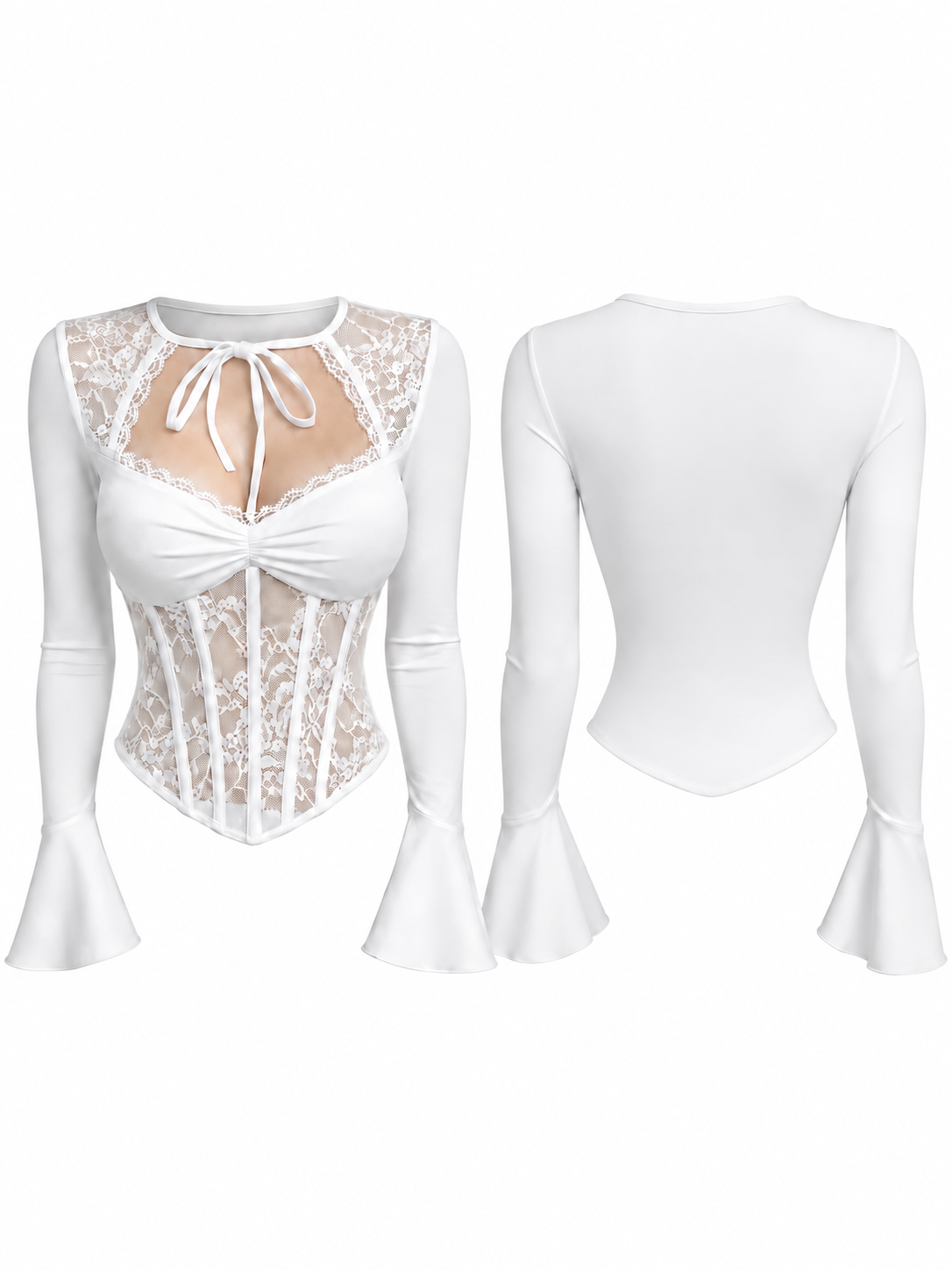 Ivory Muse Lace Corset Top - image 2