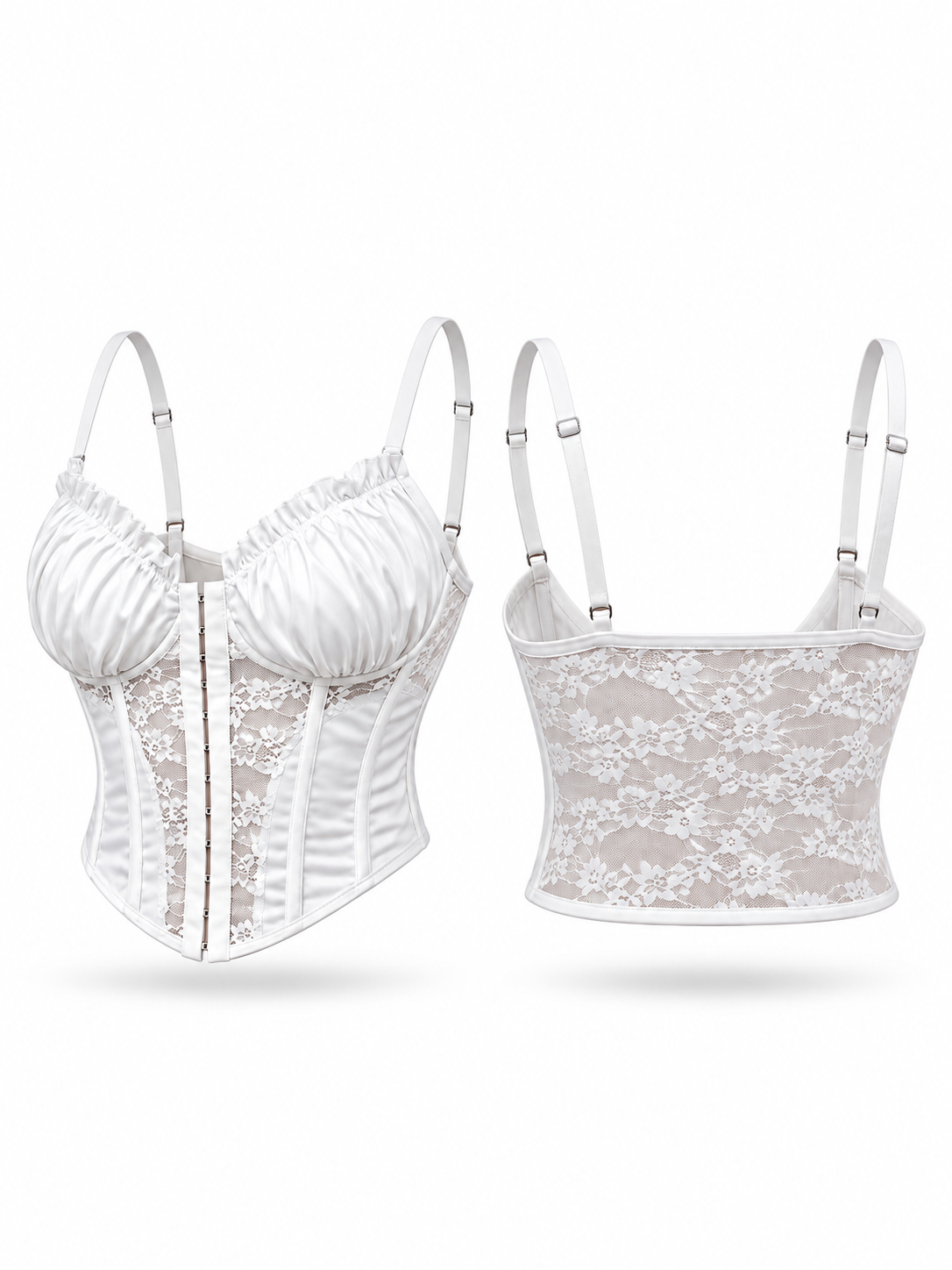 Pearl Bloom Lace Corset Top - image 2