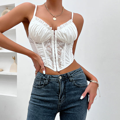 Pearl Bloom Lace Corset Top - image 3