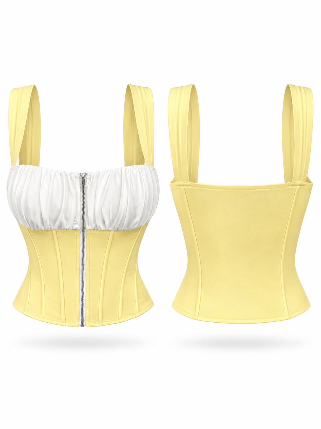 Buttercream Zip Corset Top - image 2