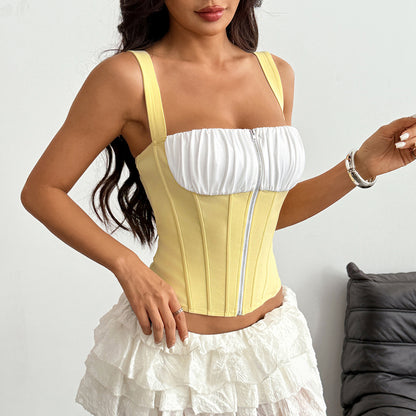 Buttercream Zip Corset Top - image 4