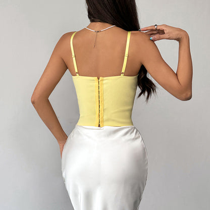 Noir Pinstripe Lace Corset Top - image 3