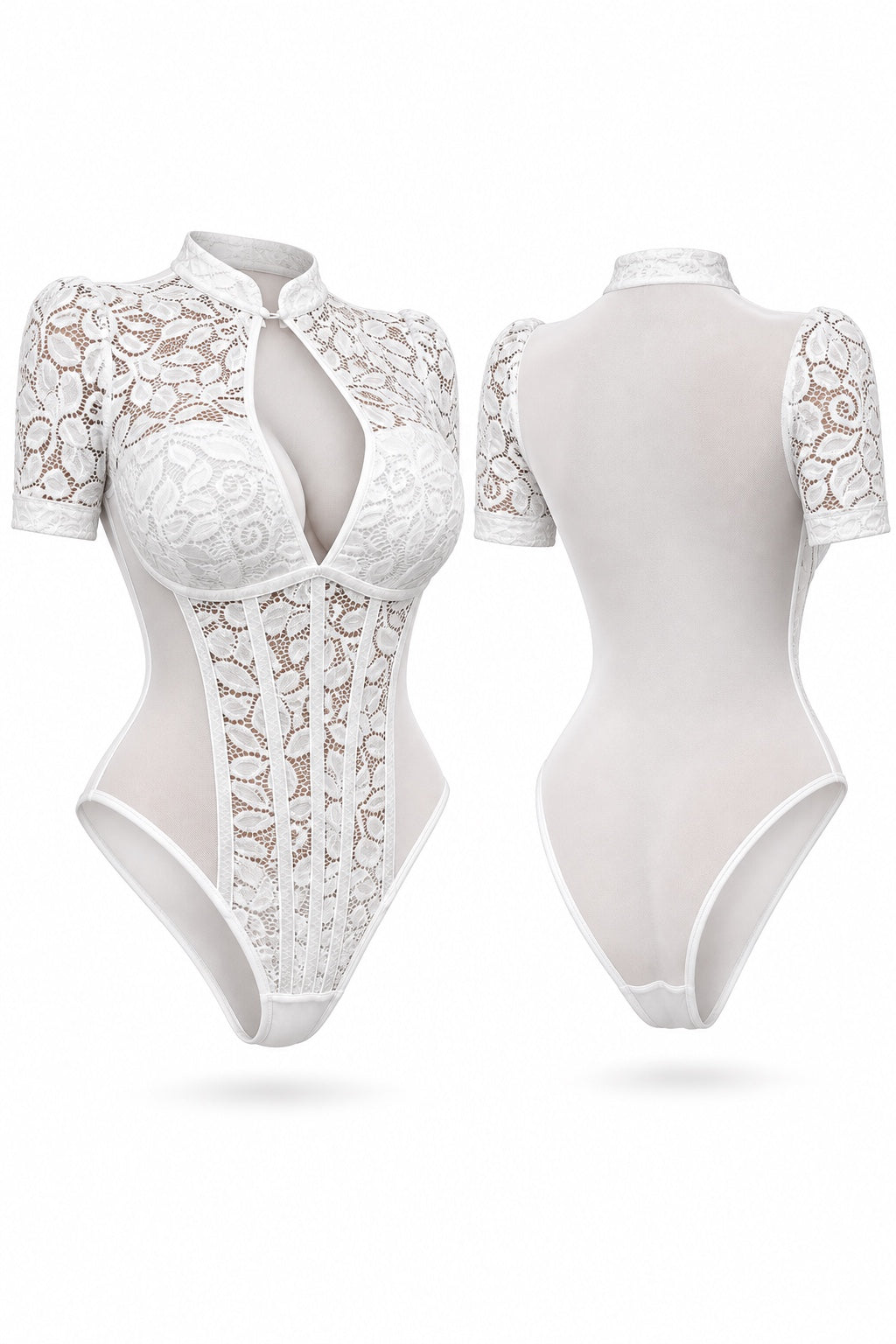Midnight Fleur Lace-Up Corset Top - image 4