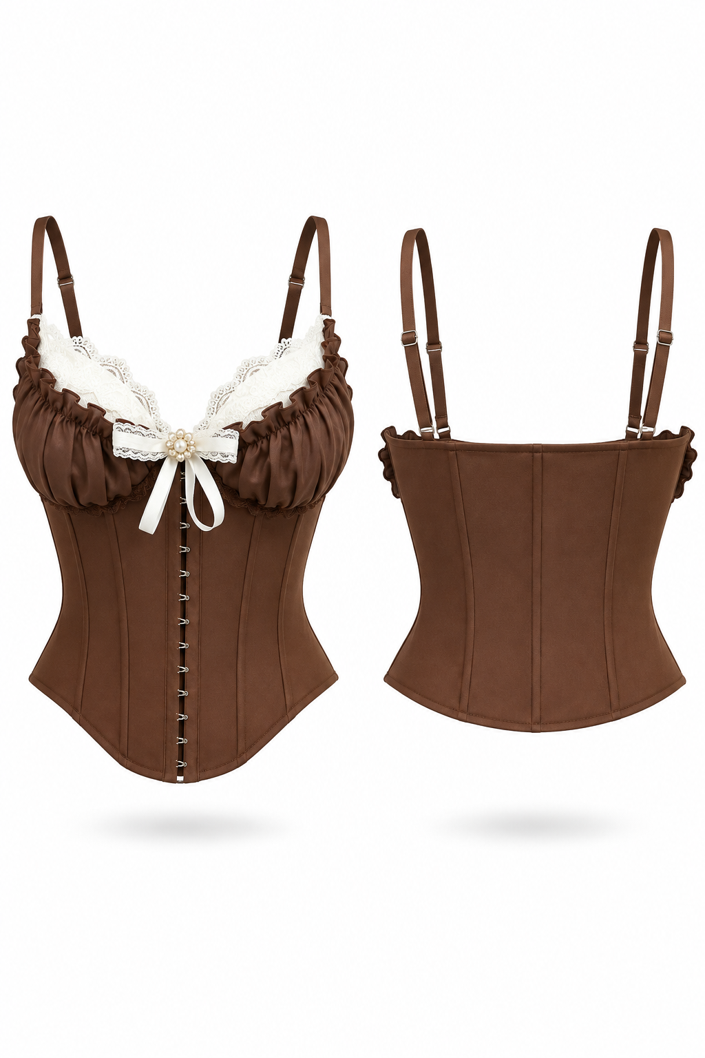 Shadow Bloom Mesh Corset Top - image 2