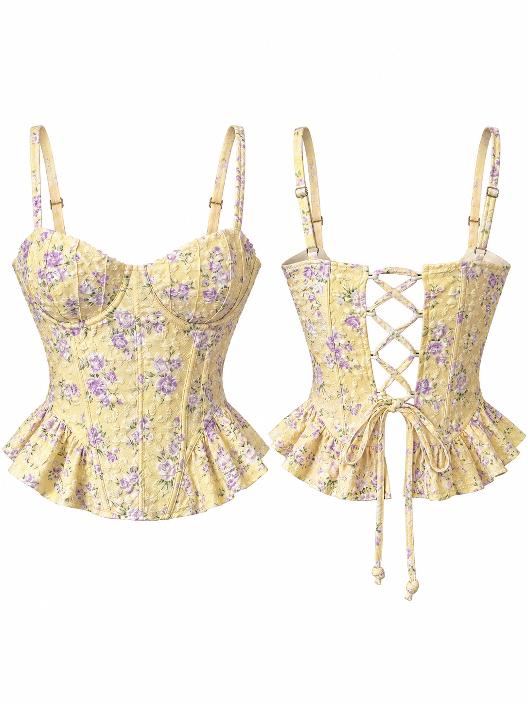 Ivory Lace-Up Corset - image 2