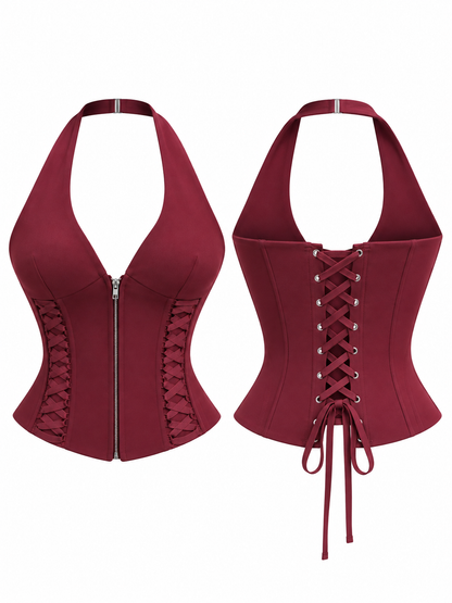 Bordeaux Sculpt Lace-Up Corset - image 2