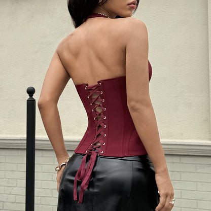Bordeaux Sculpt Lace-Up Corset - image 3