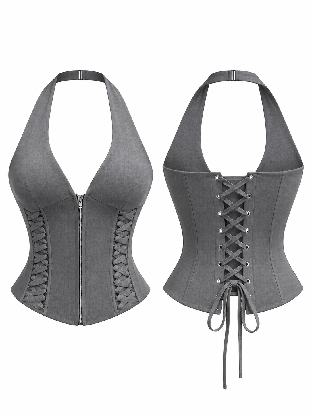 Slate Sculpt Halter Corset - image 2