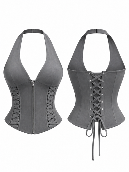 Slate Sculpt Halter Corset - image 2