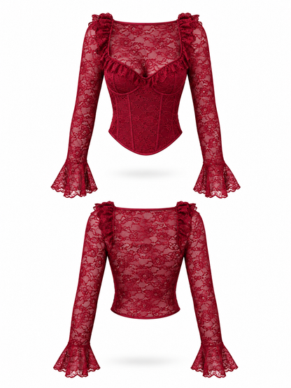 Crimson Lace Muse Corset - image 2