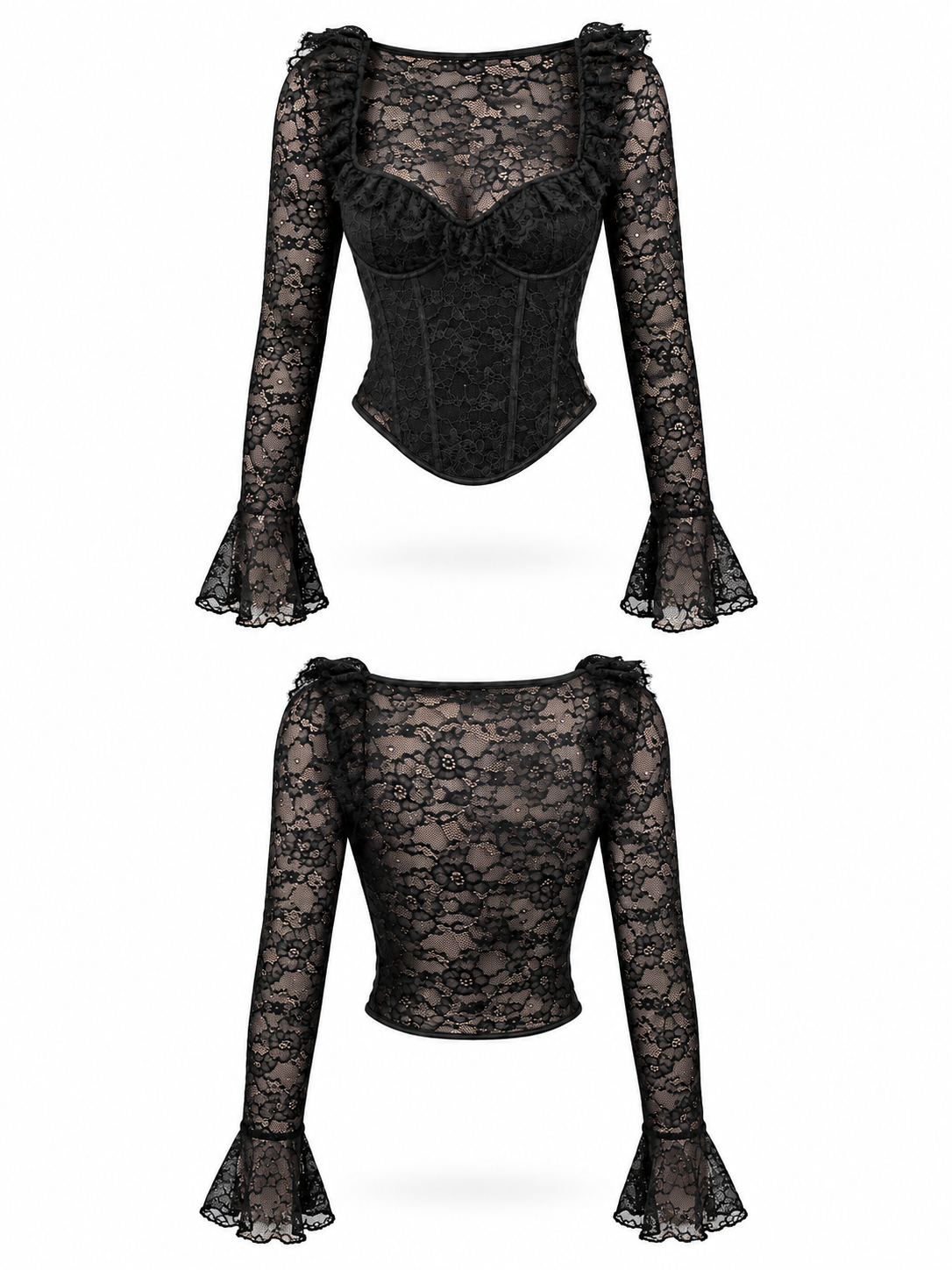Noir Lace Reverie Corset - image 2