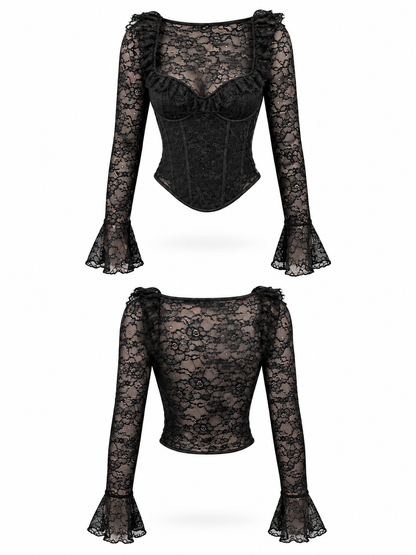 Noir Lace Reverie Corset - image 2