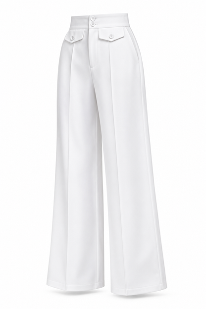 Ivory Atelier Wide-Leg Trousers - image 1