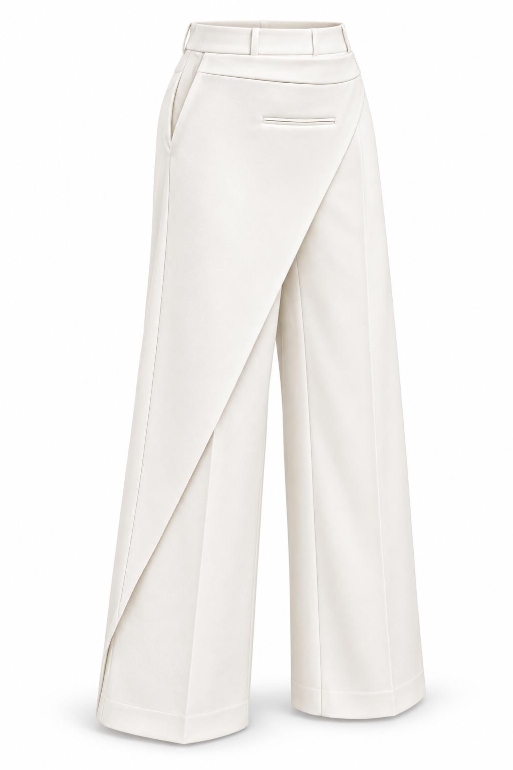 Ivory Draped Wrap Trousers - image 1