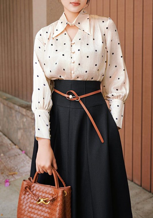 Champagne Noir Dot Blouse - image 2